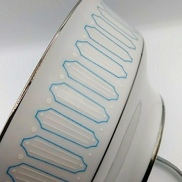 💧HP!Jackson Internationale fine china Bowl with silver trim. MCM by Paul McCobb. - Picture 3 of 10